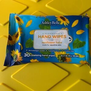 Ashley Belle Cleansing Hand Wipes Sunflower Haze for Sensitive Skin 30 Ct